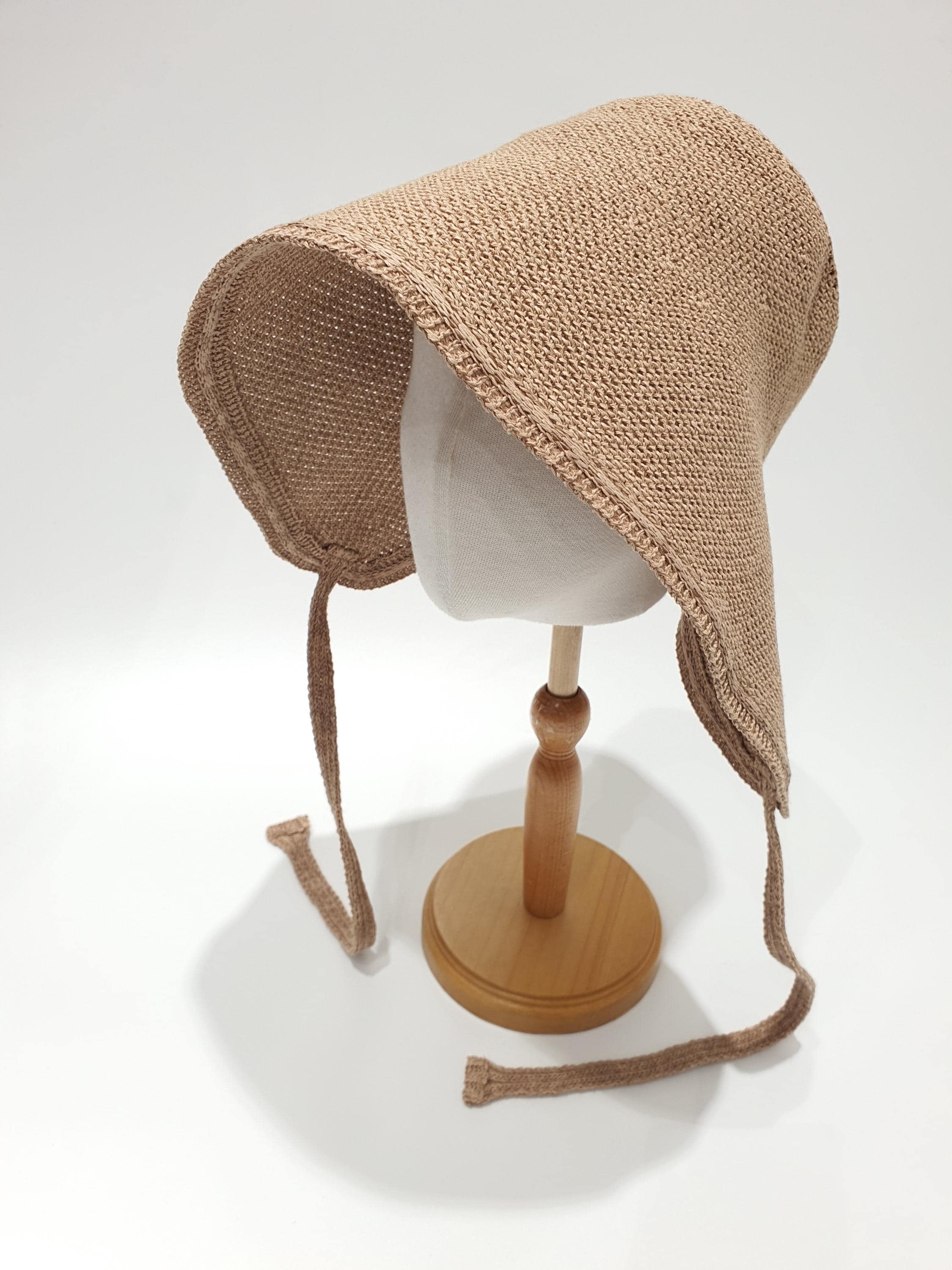 Extra Wide Brim Breathable Summer Bonnet, Cotton Straw  Summer Bonnet, Classic Summer Bonnet, Ponytail Hat