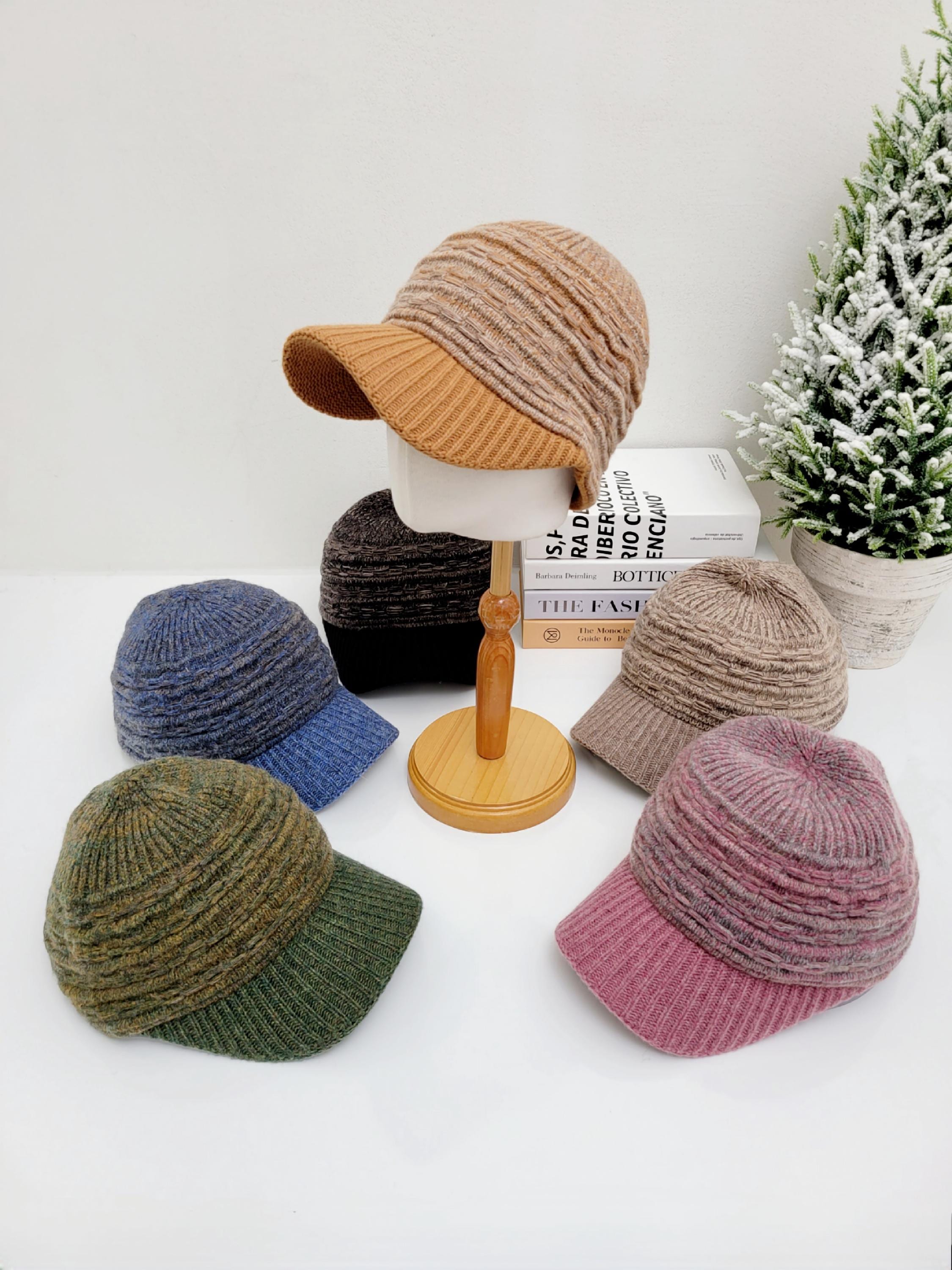 Knit Cap With Brim - Etsy