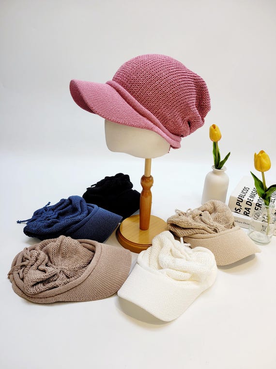 Lightweight Slouchy Beanie for Summer - Knit Cotton Chemo Hat CHARM Womens Light Weight Summer Beanie, Black M | Mens  main image 2
