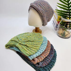 Super Soft Relaxed Fit Cotton Beanie, 100% Cotton Slouchy Hat, Chemo Hat, Spring Summer Beanie