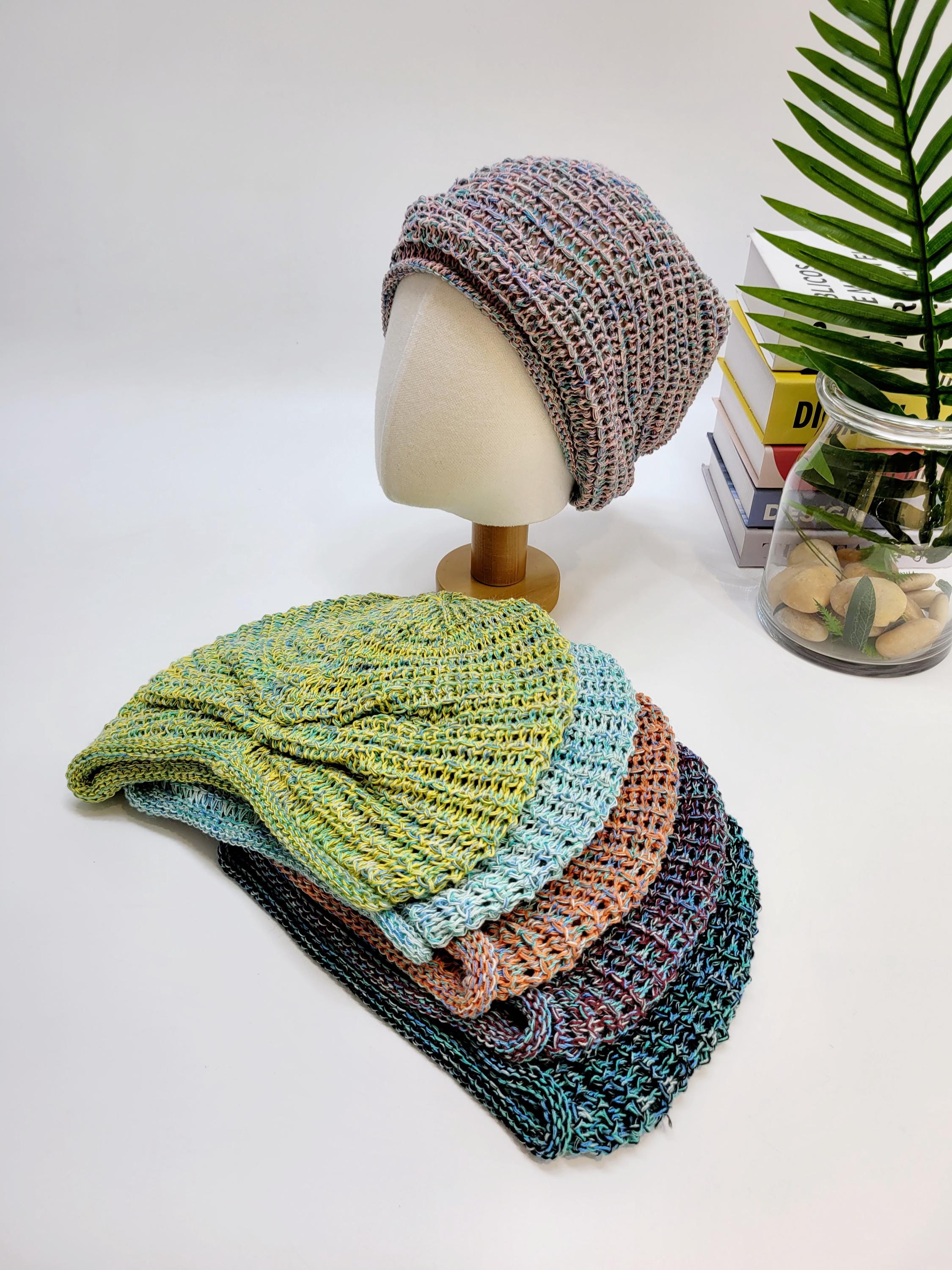 Super Soft Relaxed Fit Cotton Beanie, 100% Cotton Slouchy Hat, Chemo Hat, Spring Summer Beanie
