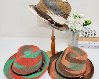 Unisex Breezy Straw Fedora: All Natural Summer Hat