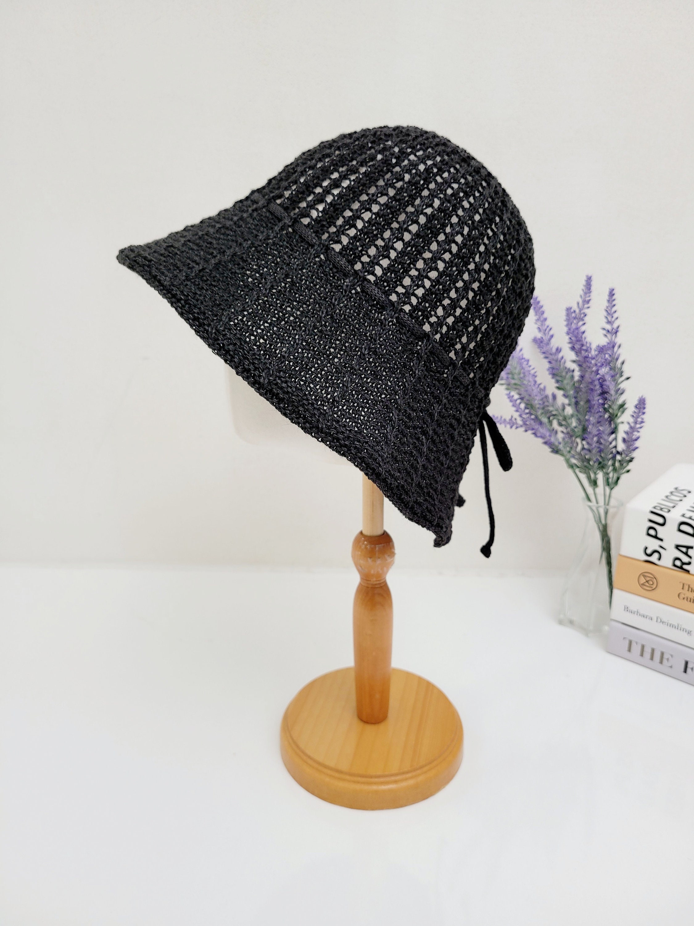 Cotton Knitted Summer Bucket Hat: Breathable Sun Hat - Etsy