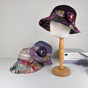 Floral Bucket Hat: Wide Brim Sun Protection, Adjustable Style