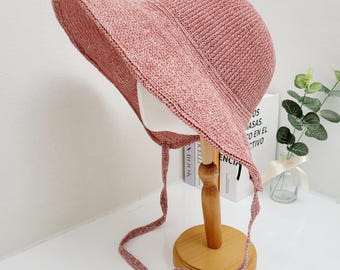 Mulberry Paper Wide Brim Sun Hat: Breathable Beach Bonnet - Etsy display picture 2