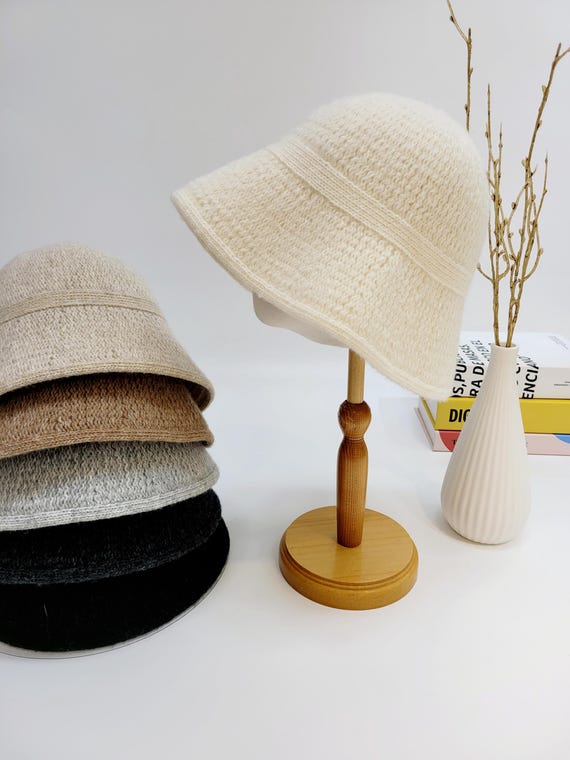 Wool Classic Bucket Hat, Simple Wool Bucket Hat, Fall/winter