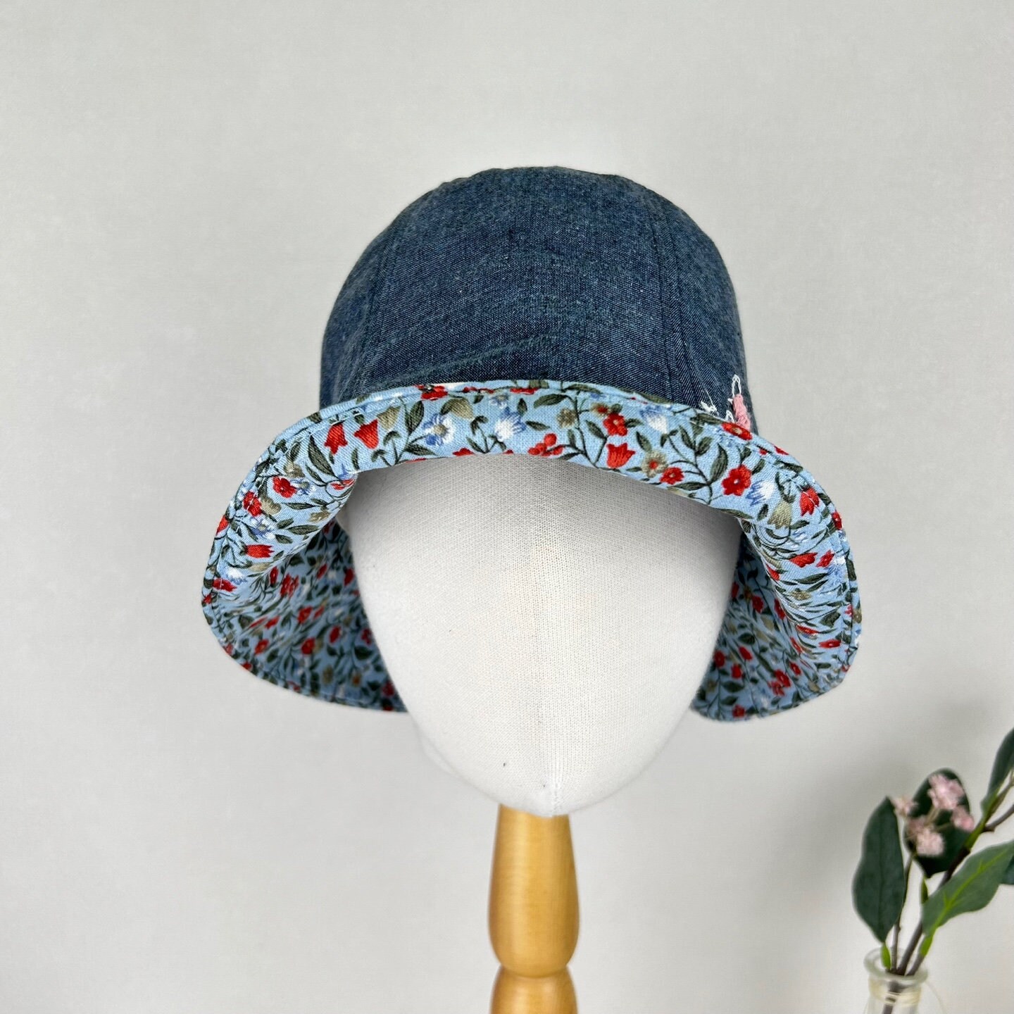 Floral Cotton Bucket Hat: Foldable Sun Hat - Etsy