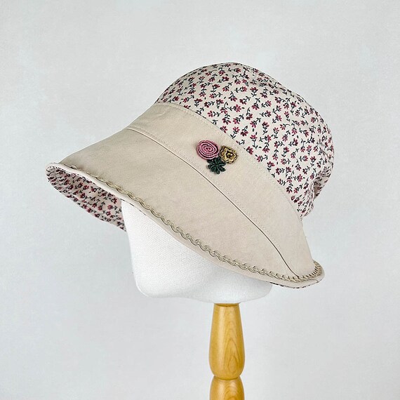 Floral Cotton Bucket Hat: Foldable Sun Hat With Adjustable  display picture 1