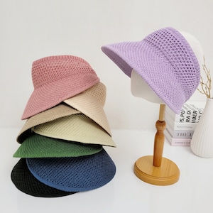 Light Weight Foldable/Adjustable Hemp Cotton Sun Visor, Sun Hat, Stylish Summer Hat, Gift for her