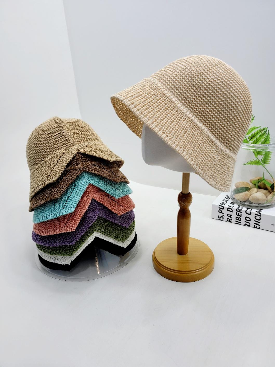 Cotton Straw Bucket Hat: Breathable Summer Sun Hat With  display picture 2