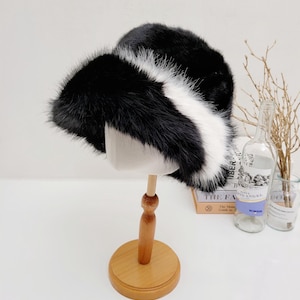 Luxury Faux Fur Hat with Fleece Lining, Extra Warm Fluffy Fake Fur Hat, Russian Fur Hat, Plush Hat, Holiday Gift