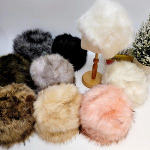 Luxury Faux Fur Hat with Fleece Lining, Extra Warm Fluffy Fake Fur Hat, Russian Fur Hat, Plush Hat, Holiday Gift