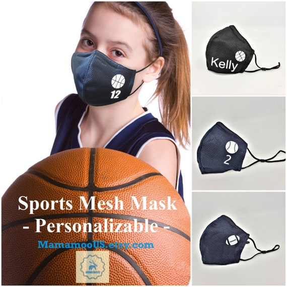 Customized Sports Mesh Face Mask Athletic Face Mask Etsy