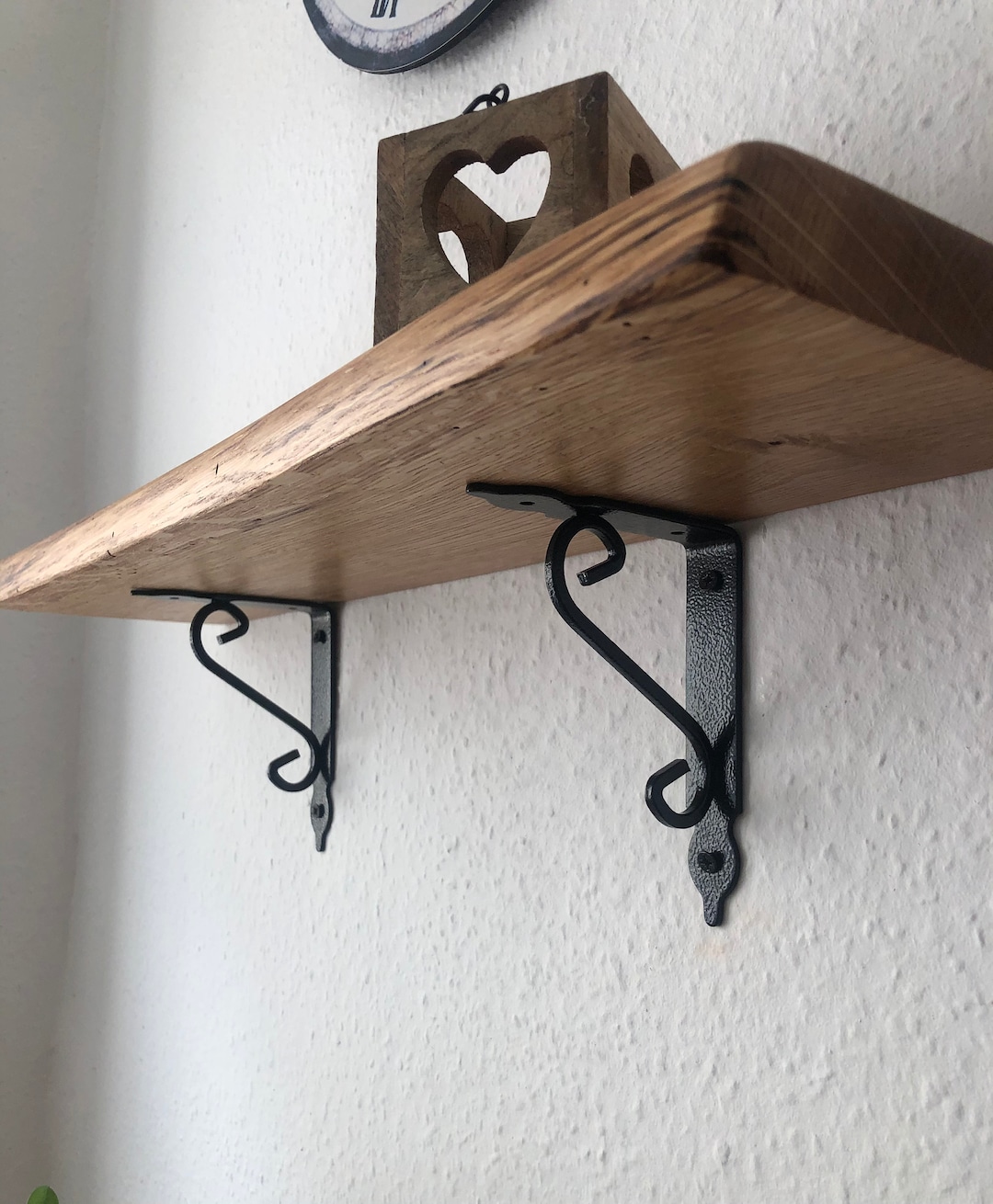 Rustic Wall Board Solid Oak Wood Wall Shelf Shelf Board Etsy