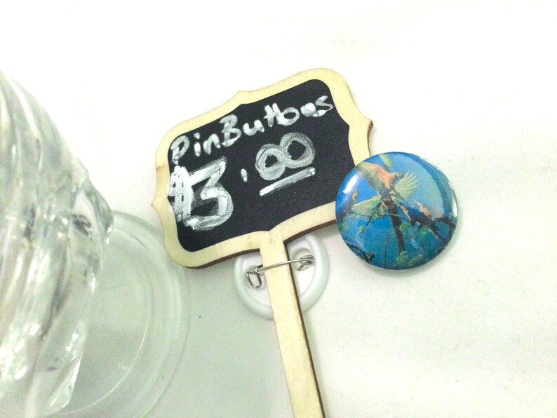 Pin Back Button Parrots by Muncie Makers Market
