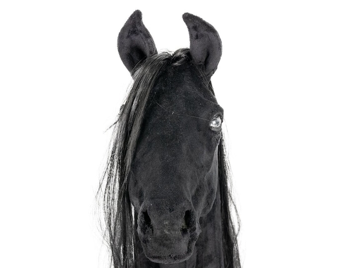 Realistic hobby horse, black realistic hobby horse, hobby horse, steckenpferd realistik, real hobby horse, steckenpferd, horse on a stick