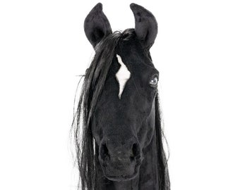 Cavallo da hobby realistico, cavallo da hobby realistico nero, cavallo da hobby, steckenpferd realistik, vero cavallo da hobby, steckenpferd, cavallo su un bastone