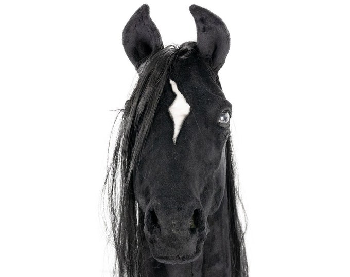 Realistic hobby horse, black realistic hobby horse, hobby horse, steckenpferd realistik, real hobby horse, steckenpferd, horse on a stick