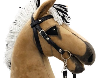 Hobby horse fiord, hobby horse, hobby horse with bridle, steckenpferd, horse on a stick, hobbyhorse, fiord, realistic hobby horse