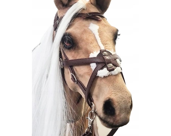 Realistic Hobby Horse, Handmade Stick Horse Toy,  Custom Horse Gift,  Equestrian Pretend Play, Handmade hobby horse, handmade riding toy