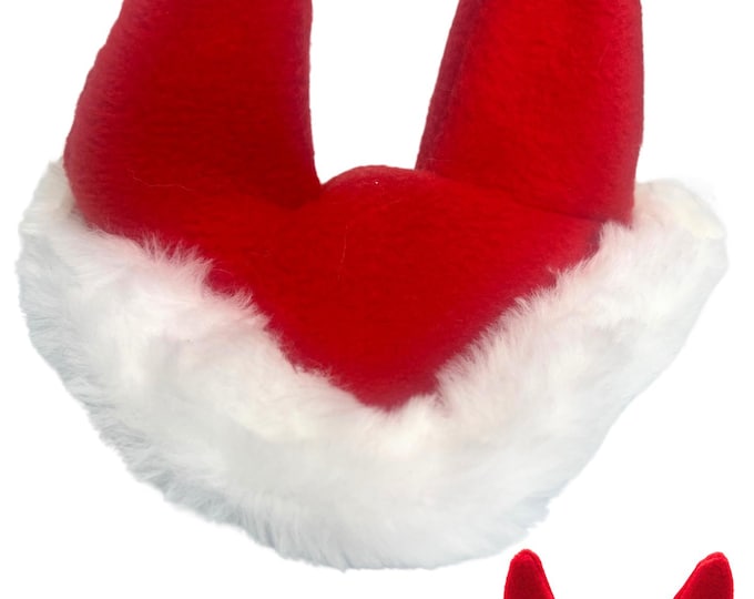Earmuffs for hobby horse, cute earmuffs, Christmas ear bones hobby horse, hobby horse, red Christmas earmuffs for hobby horse, Christmas