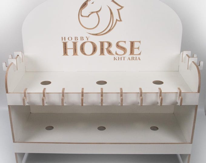 Hobby horse white stable, wooden stable for hobby horse, customizable plywood hobby horse stable for Child's Room, stable for 3 hobby horses