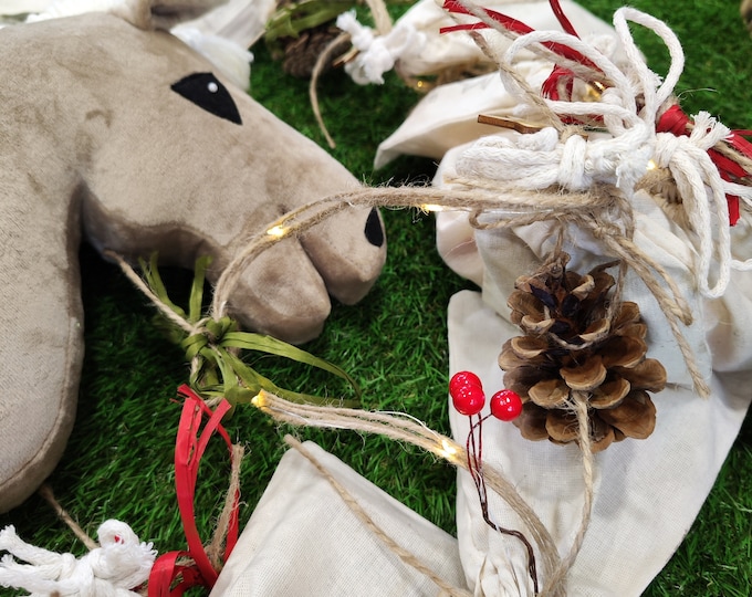 Advent Calendar with 12 items for hobby horse with hobby horse and accessories