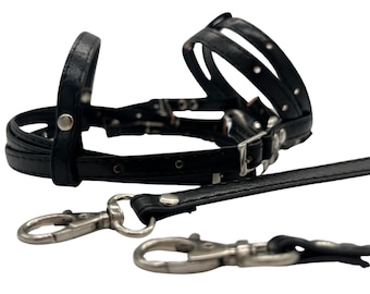 English bridle for hobby horse, bridle hobby horse, bridle, bridle for hobby horse, accessories hobby horse, black bridle for hobby horse