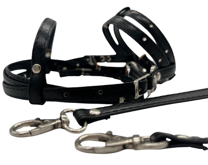 English bridle for hobby horse, bridle hobby horse, bridle, bridle for hobby horse, accessories hobby horse, black bridle for hobby horse