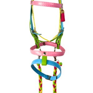 English bridle for hobby horse, bridle hobby horse, bridle, bridle for hobby horse, accessories hobby horse, pastel bridle for hobby horse