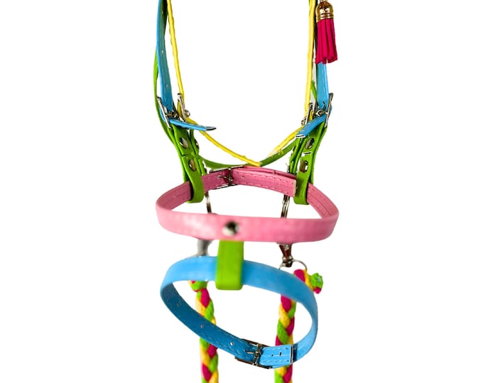 English bridle for hobby horse, bridle hobby horse, bridle, bridle for hobby horse, accessories hobby horse, pastel bridle for hobby horse