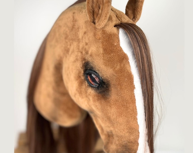 A3 size Dressage realistic hobby horse, Haflinger realistic hobby horse, hobby horse, steckenpferd realistik, steckenpferd, real hobby horse