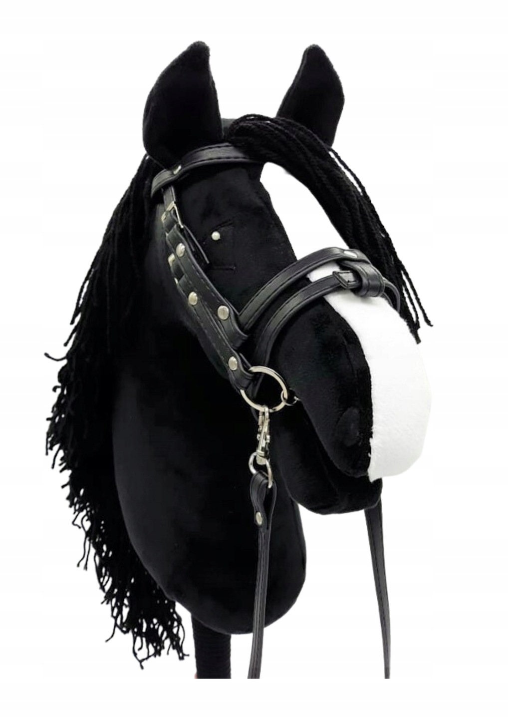 Jouet à cheval bâton - Grand cheval baton Noir Hobby Horse avec licol et  rênes incluses - A3 - Cdiscount