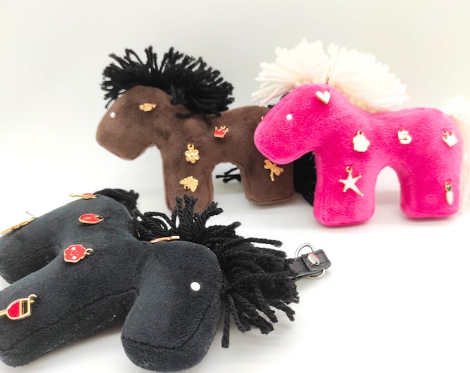 Pony Horse, soft pendant, hobby horse, plush horse, child horse, horse, gift for child, small horse for play, child, plush toy