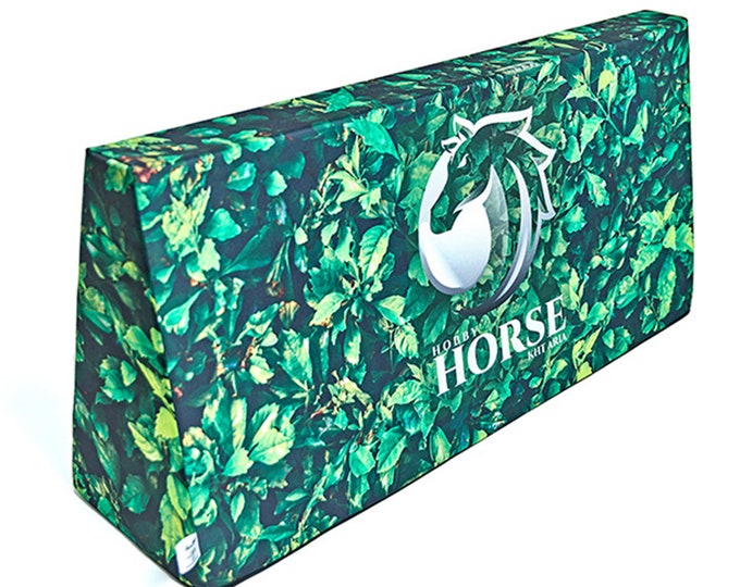 Obstacle for hobby horsing 50 cm  - made from foam - pattern: GREEN