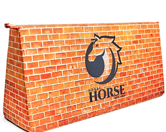 Obstacle for hobby horsing 50 cm  - made from foam - pattern: BRICK
