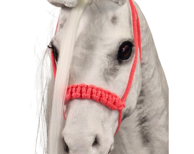 Halter with lead for realistic hobby horse, halter for hobby horse, halter, hobby horse, hobby horse halter, colorful halter hobbyhorse