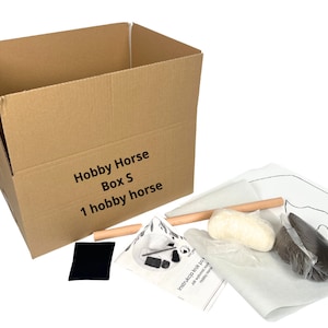 Box pour cheval de loisir, kit de bricolage pour cheval de loisir, fabriquez votre propre cheval de loisir, bricolage cheval sur bâton, boîte S pour 1 cheval de loisir, cheval de loisir, taille A4, taille A3