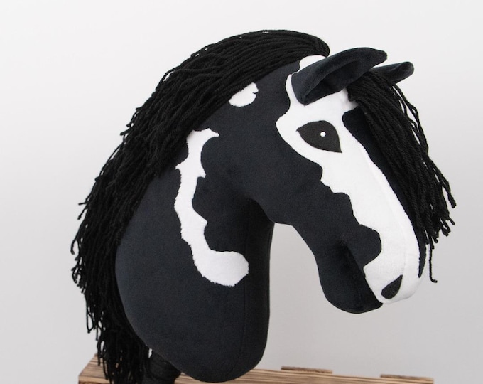 Hobby horse,  pie horse, black white hobby horse, hobby horse premium, steckenpferd, horse on a stick, hobbyhorse, black horse