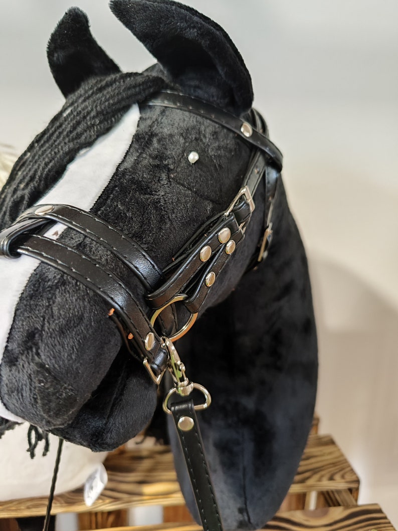 Hobby Horse Black Hobby Horse Hobby Horse With Bridle Etsy