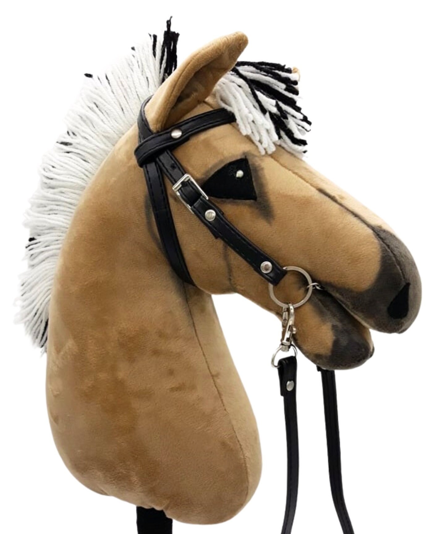  Handmade hobbyhorse White Spotted Beauty/Stickhorse/hobby horse  : Handmade Products