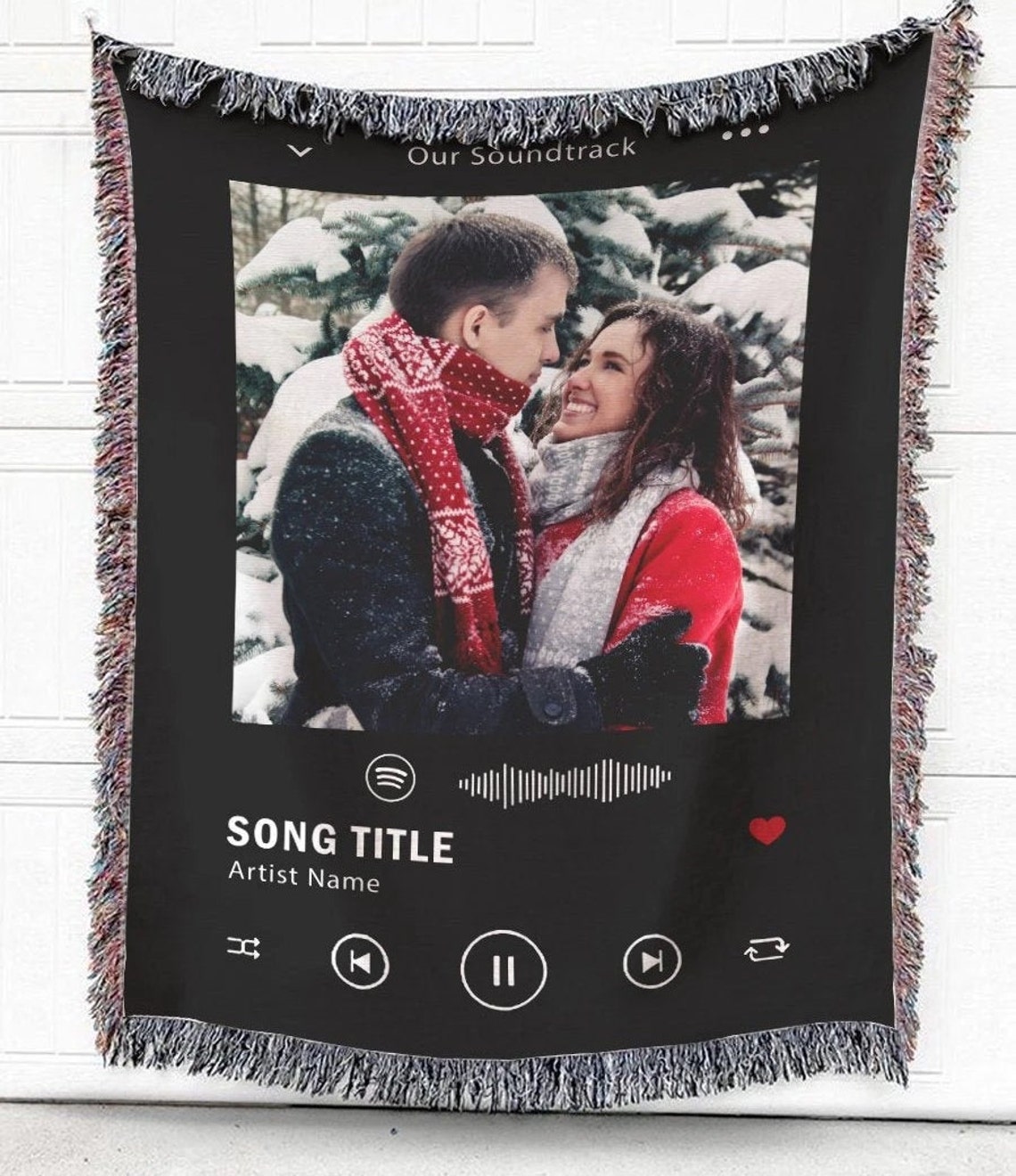 Spotify scan blanket unique blanket song cover custom Etsy