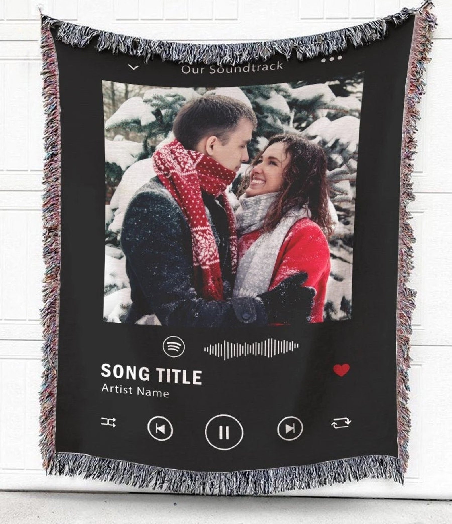 Spotify scan blanket unique blanket song cover custom Etsy