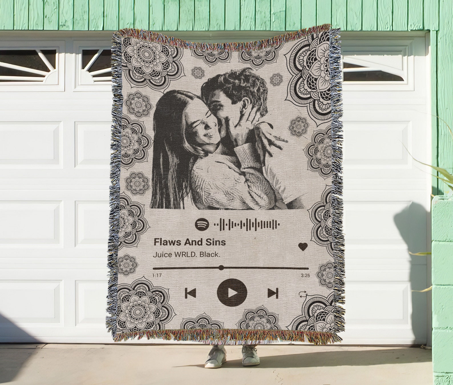 Spotify scan blanket unique blanket song cover custom Etsy