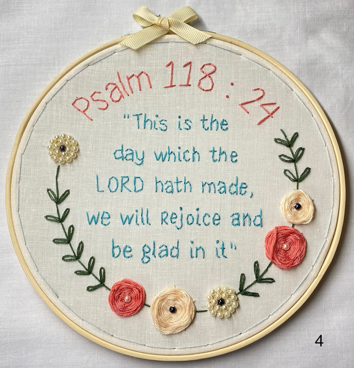Hand Embroidered Bible Verse Hoop Etsy