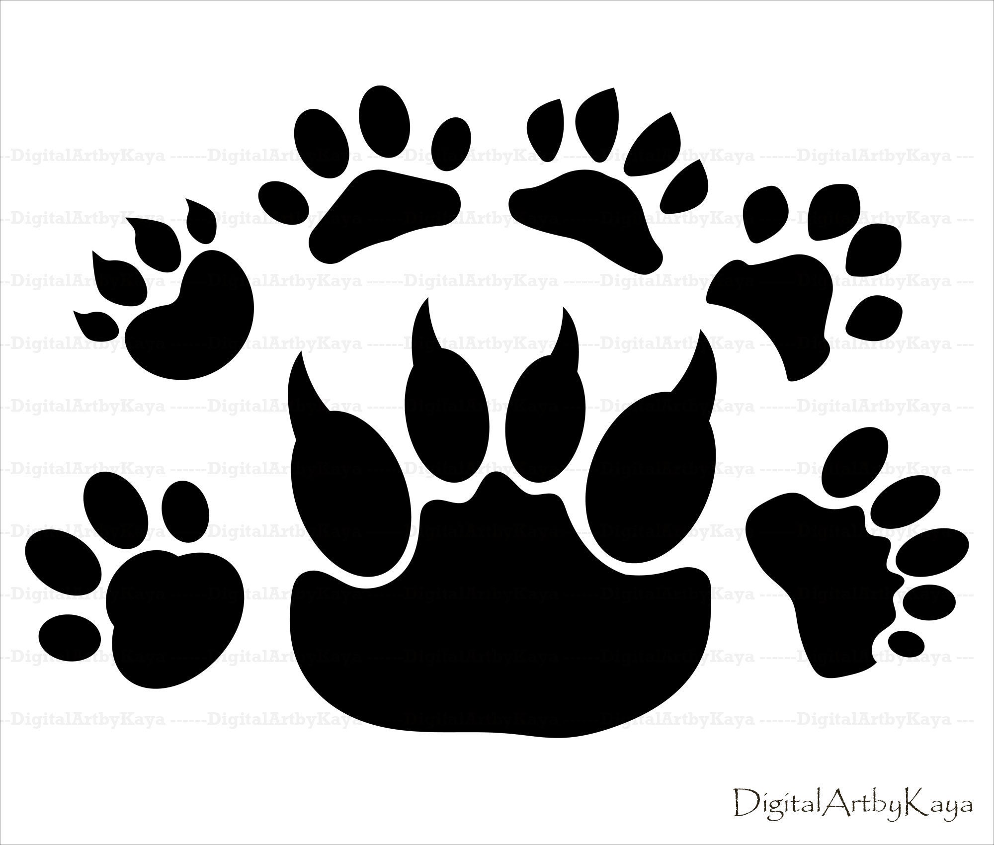 Paw Print Free SVG Cut File
