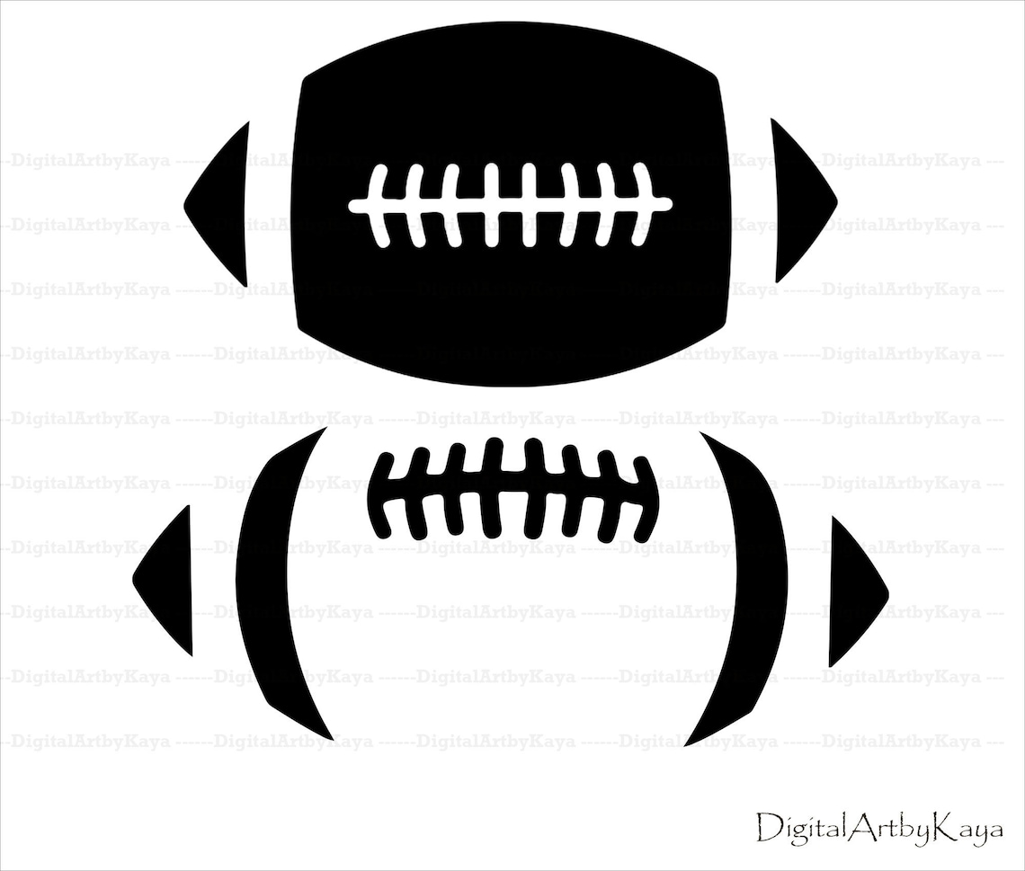 Football Laces Svg Football Outline Football Cut Files Etsy
