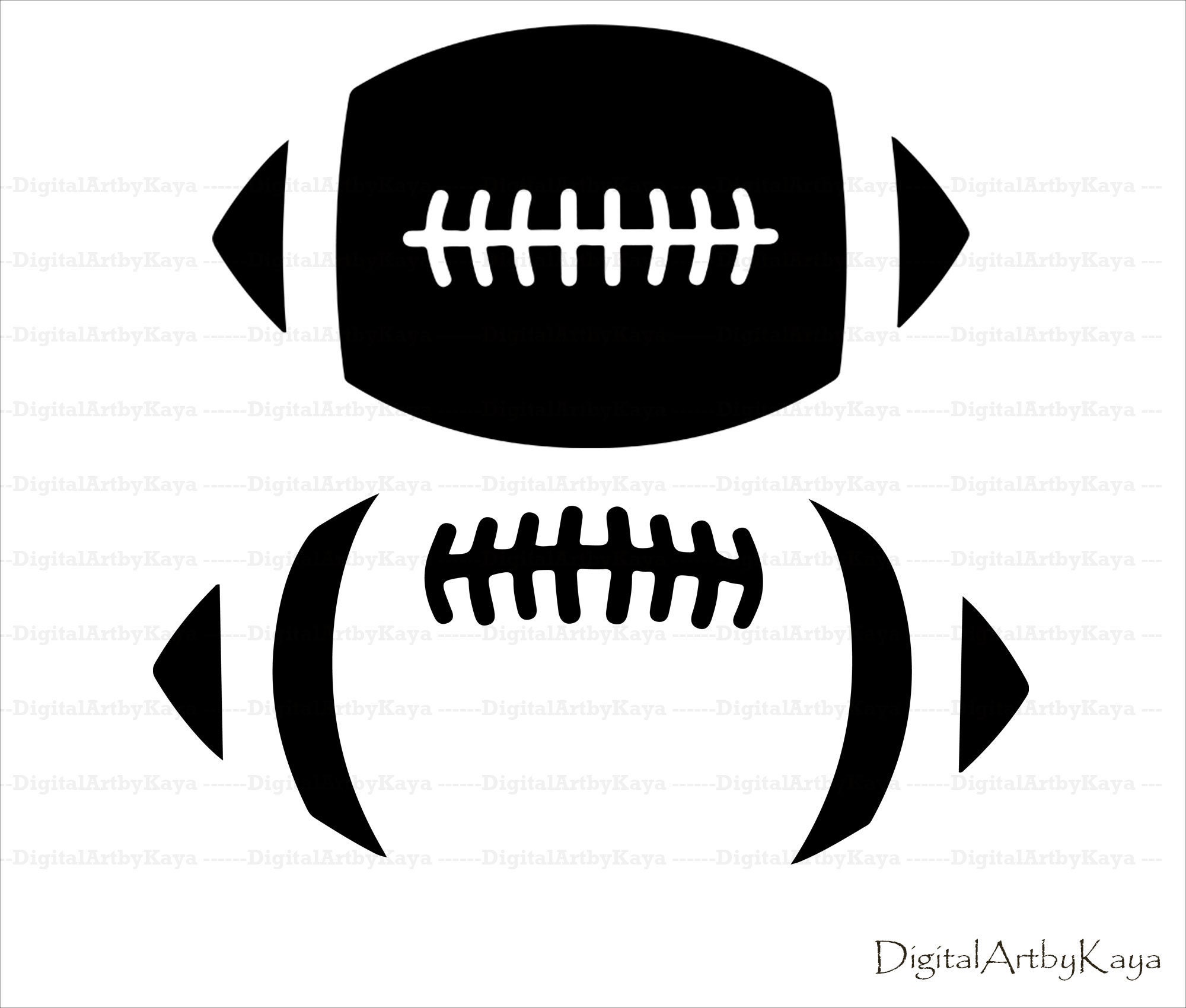 Football Laces Svg Football Outline Football Cut Files Etsy