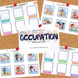 Occupation Recognition A4 Printable Busy Booklet | Community Helpers | Homeschool | Preschool |Pre-K