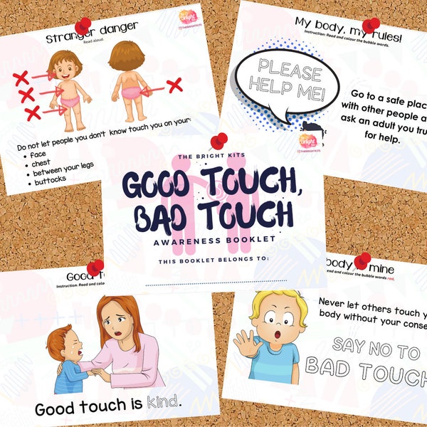 Good Touch, Bad Touch A5 Printable Booklet | Child abuse prevention | Consent | Body Awareness | Homeschool | Preschool | Pre-K